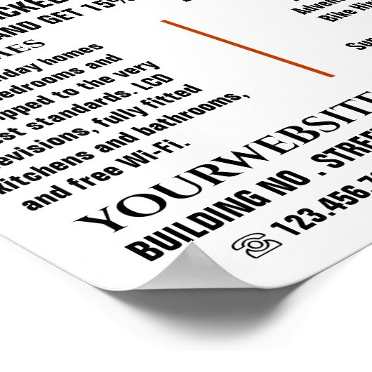 Poster Camping, Parc de vacances Publicité (Coin)