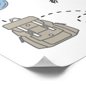 Poster Camping Quel que soit l'âge Anniversaire Accueil (Coin)