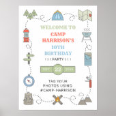 Poster Camping Quel que soit l'âge Anniversaire Accueil (Devant)