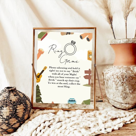 Poster Camping ring jeu ne dites pas la mariée