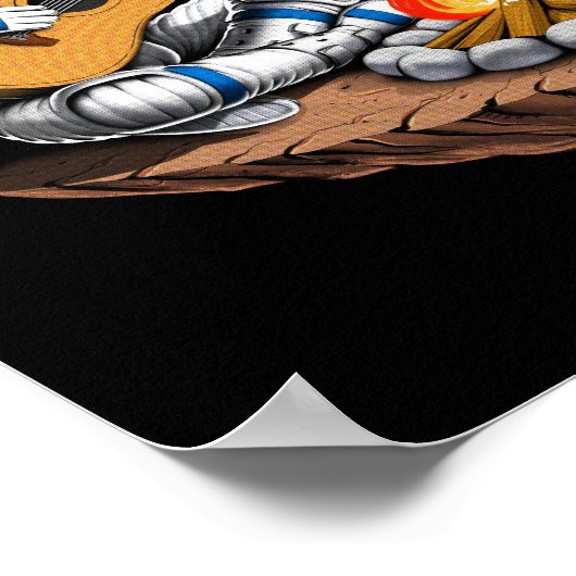 Poster Camping spatial Alien astronaute (Coin)