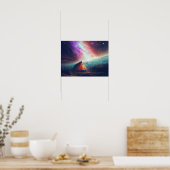 Poster Camping sur une comète dans l'espace (Cuisine)