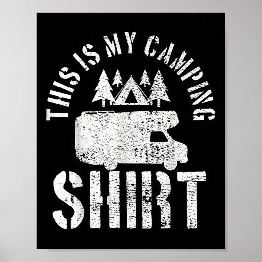 Poster Camping Trailer Camper Van Mobile Home Caravan Mot (Devant)