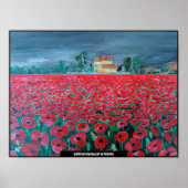 Poster Campo de Amapolas Peinture d'Alfred Fox (Devant)