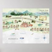 Poster Camps de Bald Mountain | Carte de l'itinéraire (Devant)