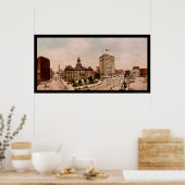 Poster Campus Martius à Detroit, MI 1900 (Cuisine)