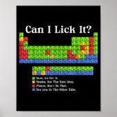 Poster Can I Lick It Periodic Table Chart Science Teacher (Devant)
