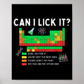 Poster Can I Lick It Periodic Table Chart Science Teacher (Devant)