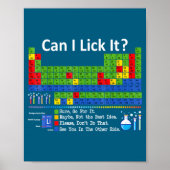Poster Can I Lick It Periodic Table Chart Science Teacher (Devant)