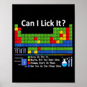 Poster Can I Lick It Periodic Table Chart Science Teacher (Devant)