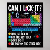 Poster Can I Lick It Periodic Table Funny Science Chemist (Devant)