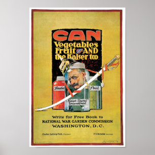 Poster Can Vegetables, Fruit et Kaiser Too