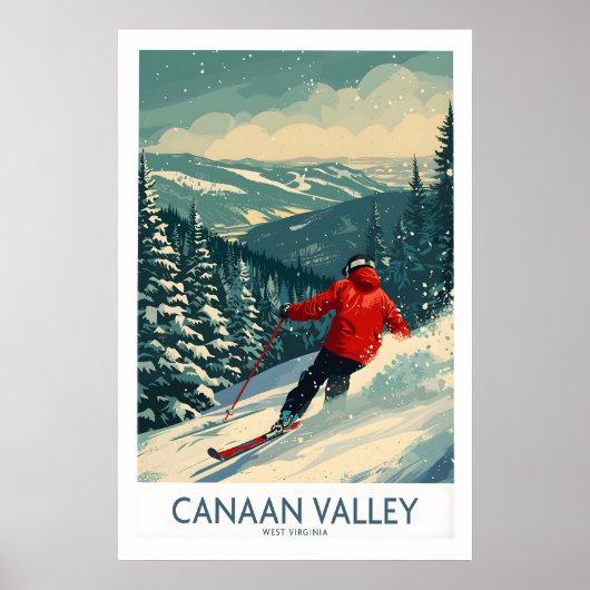 Poster Canaan Valley Ski Print 1 (Devant)