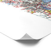 Poster " Canada : 1963 Le centre du Canada détaillé MAP . (Coin)