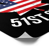 Poster Canada 51e État Drapeau américain Canada 51e État (Coin)