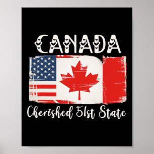 Poster Canada 51e État Trump Canada États-Unis Funny 1