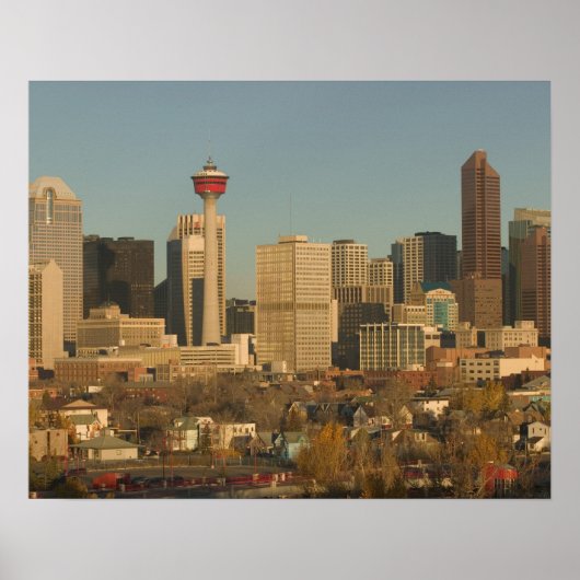 Poster Canada, Alberta, Calgary : Skyline de la ville à p (Devant)