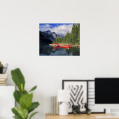 Poster Canada, Alberta, lac Moraine. La surface vitreuse (Bureau à domicile)