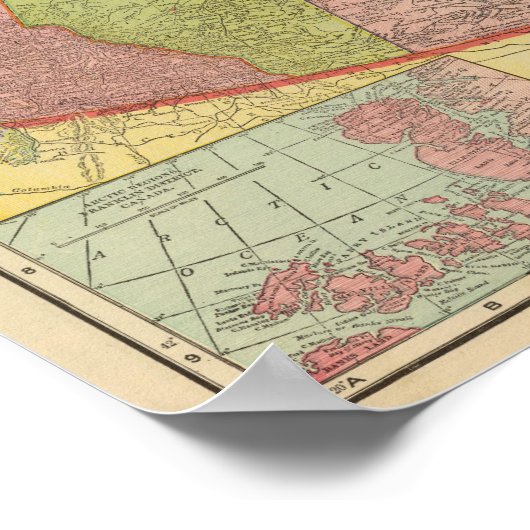 Poster Canada avec chemins de fer (Coin)