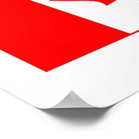 Poster Canada Day Red Maple Leaf Pattern Canadian Flag (Coin)