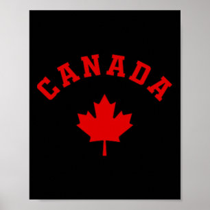 Poster Canada Drapeau Canadien Logo Feuille d'Érable Rand
