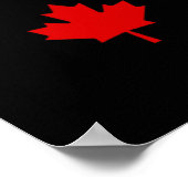 Poster Canada Drapeau Canadien Logo Feuille d'Érable Rand (Coin)