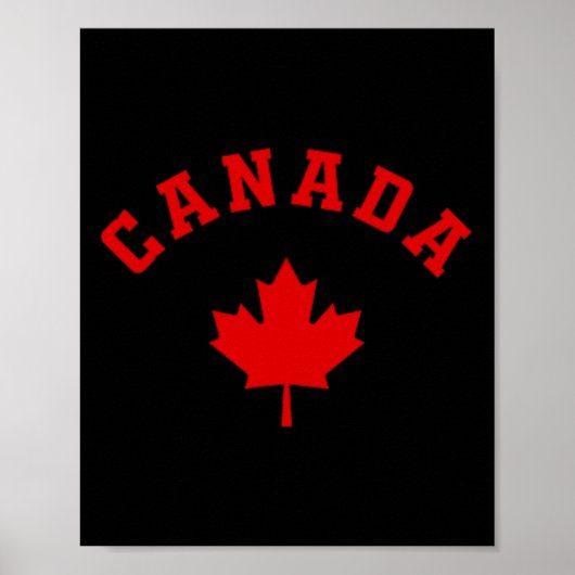 Poster Canada Drapeau Canadien Logo Feuille d'Érable Rand (Devant)