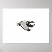Poster Canada Goose Flying Retro (Devant)
