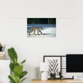 Poster Canada lynx sur neige (Bureau à domicile)