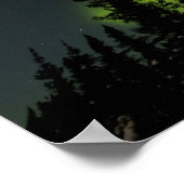 Poster Canada, Manitoba. View of aurora borealis and (Coin)