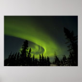 Poster Canada, Manitoba. View of aurora borealis and (Devant)