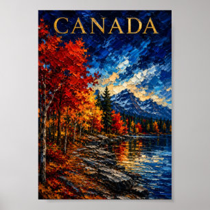 Poster Canada : Montagnes radieuses d'automne Art Souveni