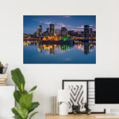 Poster Canada, Montréal, Skyline et Vieux-Port (Bureau à domicile)