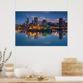 Poster Canada, Montréal, Skyline et Vieux-Port (Cuisine)