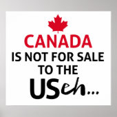 Poster CANADA n'est pas à vendre aux États-Unis eh Funny (Devant)
