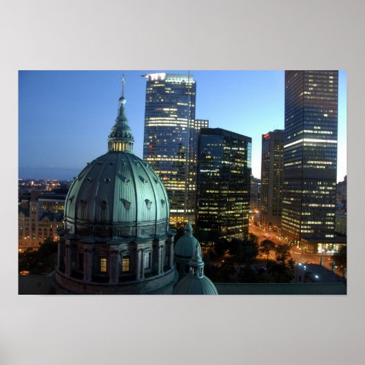 Poster Canada, Québec, Montréal. Centre-ville de Montréal (Devant)