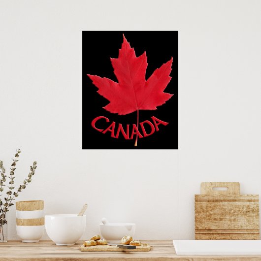Poster Canada Souvenir Feuille d'érable du Canada  (Cuisine)
