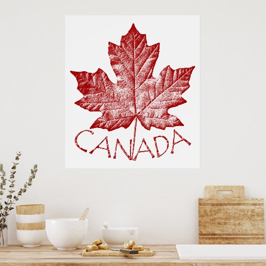 Poster Canada Souvenir Feuille d'érable du Canada  (Cuisine)