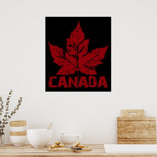 Poster Canada Souvenir Feuille d'érable du Canada  (Cuisine)