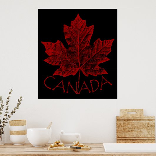 Poster Canada Souvenir Feuille d'érable du Canada  (Cuisine)
