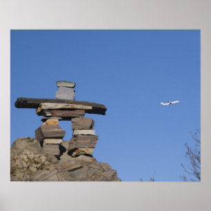 Poster Canada, Terre-Neuve, St. John's. Inukshuk (pour