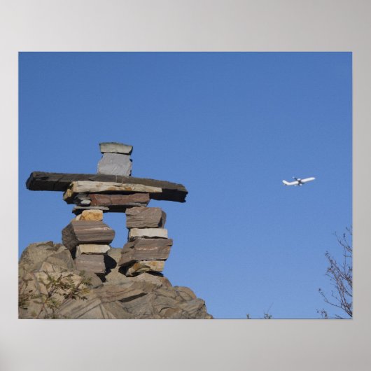 Poster Canada, Terre-Neuve, St. John's. Inukshuk (pour (Devant)