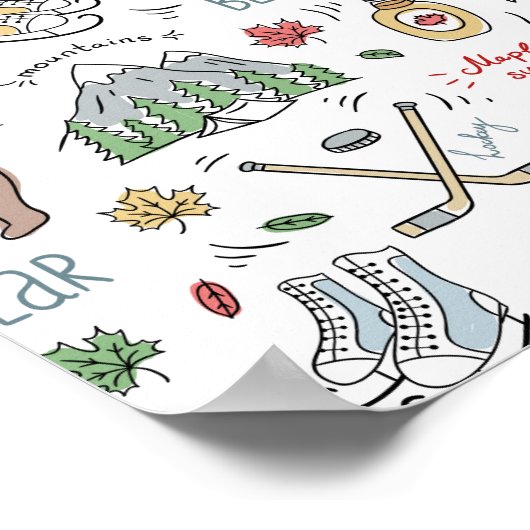 Poster canadien Doodles (Coin)