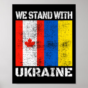 Poster Canadien Soutien Ukrainien Canada Nous Sommes Avec