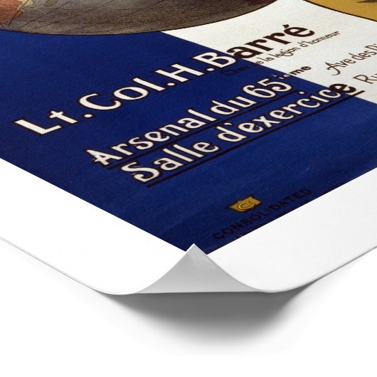 Poster Canadiens français (blanc) (Coin)