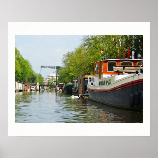Poster Canal à Amsterdam (Devant)