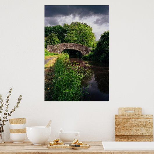 Poster Canal à Brecon, Pays de Galles, imprimer (Cuisine)