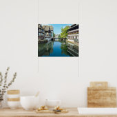 Poster canal à Strasbourg France (Cuisine)