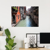 Poster Canal à Venise en Italie (Bureau à domicile)