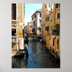 Poster Canal calme à Venise, Italie